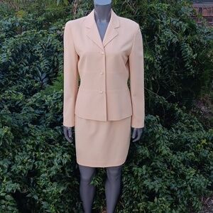 Moda Spiegel Ladies Beige Wool Blend 2 PC Skirt Set